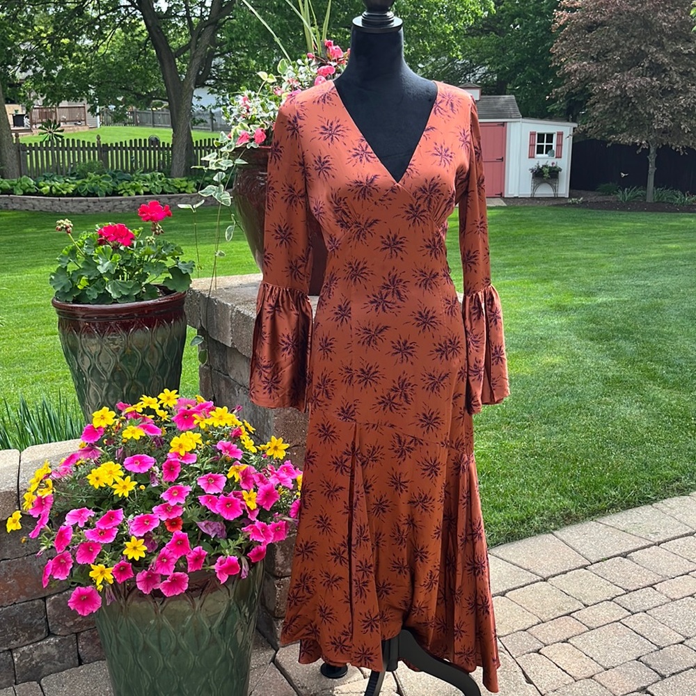 Cinq a Sept midi silk dress